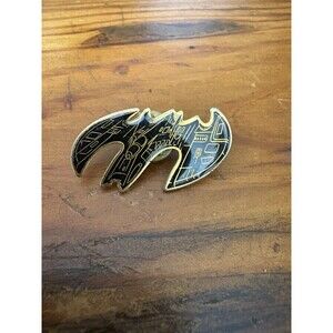 Vintage 1989 BATMAN BATPLANE Enamel Metal Lapel Pin Tie Tack Creations DC COMICS